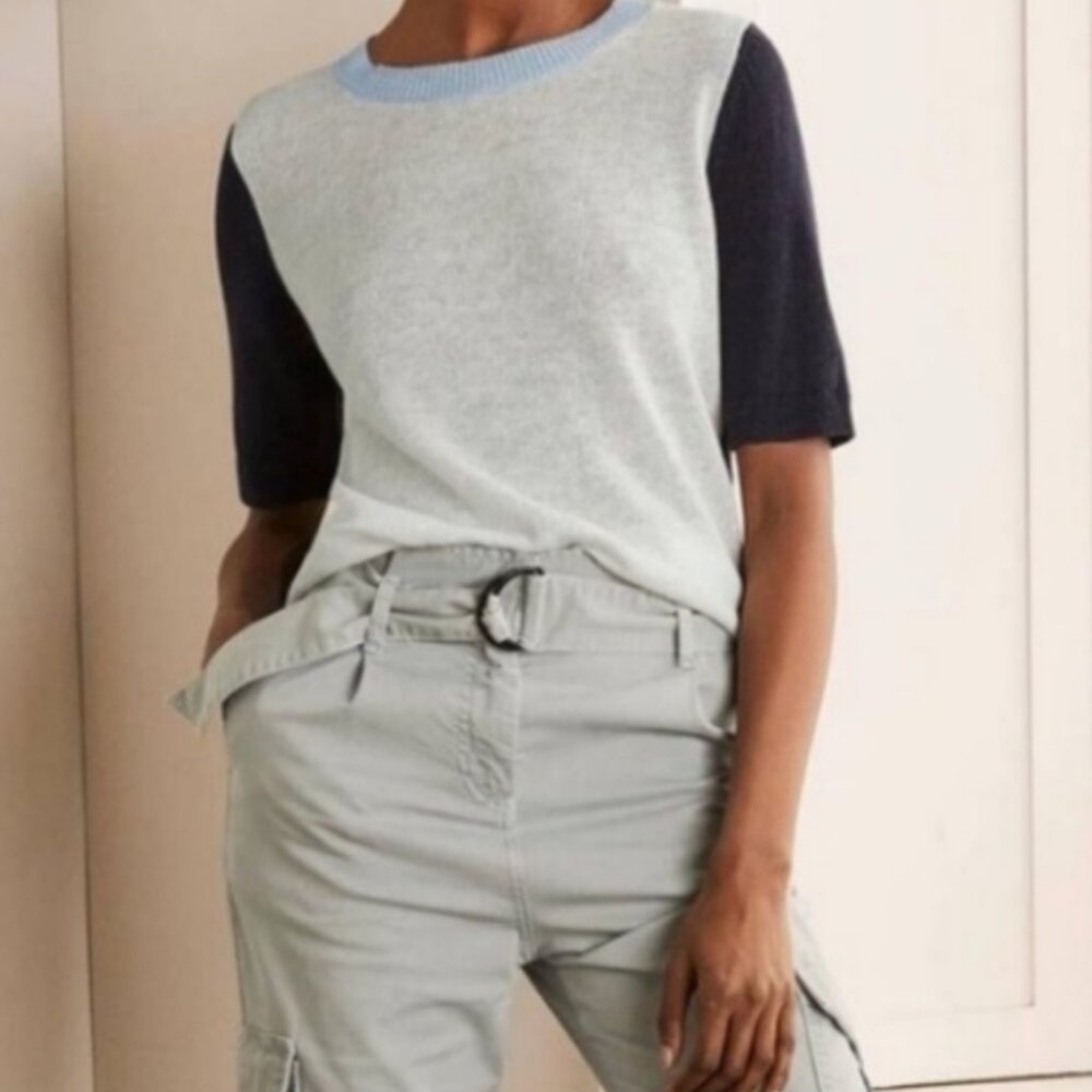 Boden Color Block Knit Top